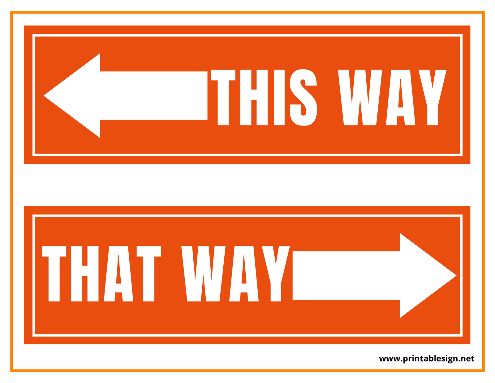 This Way That Way Sign | FREE Download
