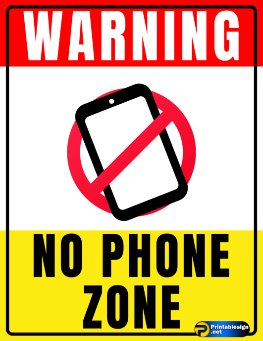 No Phone Zone Sign | FREE Download