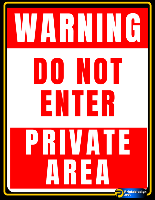 Private Area Sign