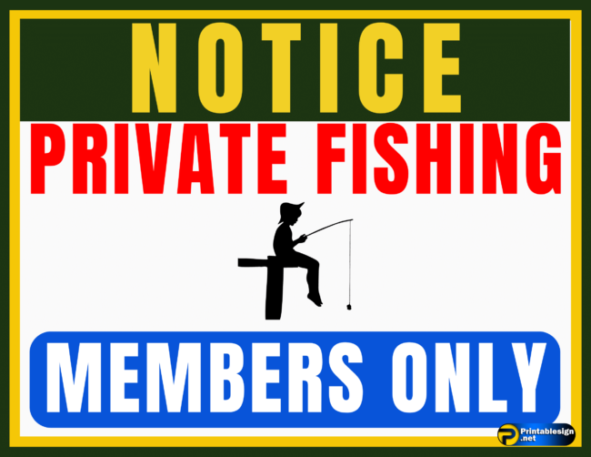 Private Fishing Signs