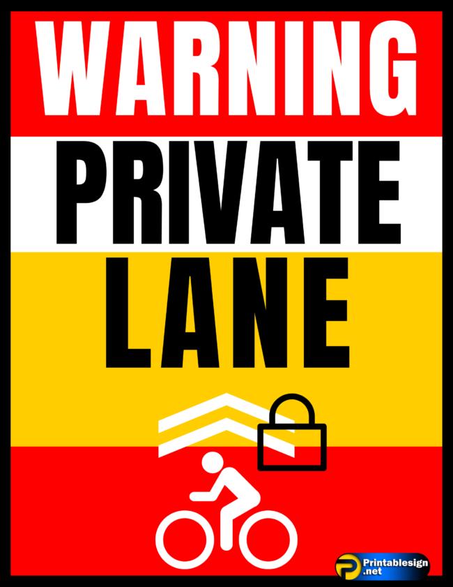 Private Lane Sign