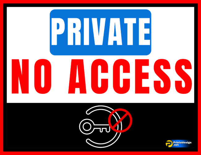 Private No Access Signs