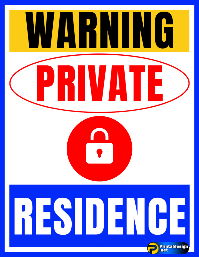 Private Residence Sign