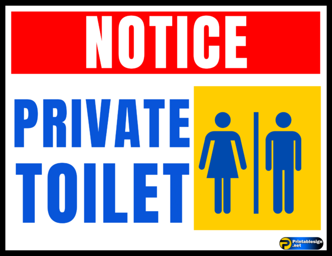 Private Toilet Sign